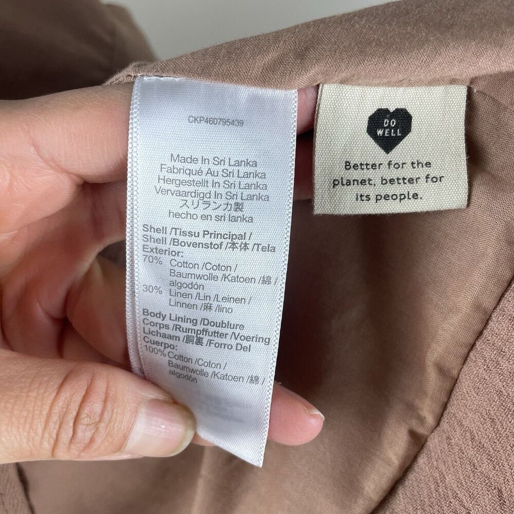 Madewell Size Small Boho Boxy Cotton-Linen Relaxed Larsen Blazer in Faded Earth - Picture 8 of 10